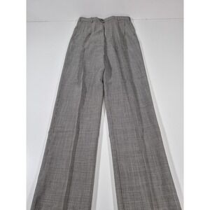 VTG John Alexander Wool Dress Pants Men's 36x36 Gray Check Pleated